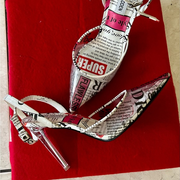 Alessi Black Print Heel by Steve Madden - Picture 3 of 9